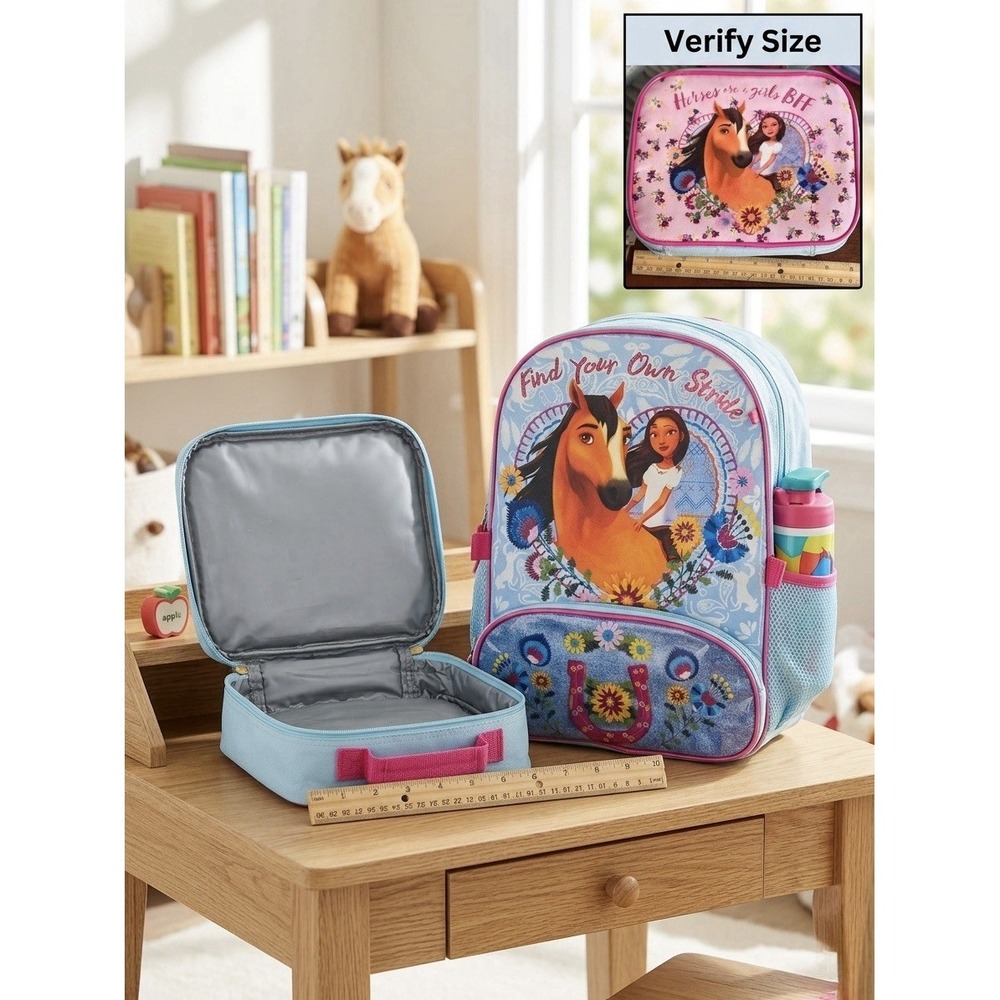 DreamWorks Spirit Untamed Backpack & Insulated Lunch Box Set Lucky &Spirit Horse